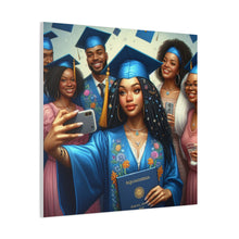 Load image into Gallery viewer, Graduation Celebration Canvas Print, Gift for Graduates, Wall Art for Graduation Parties, Matte Canvas Decor, Unique Grad Gift
