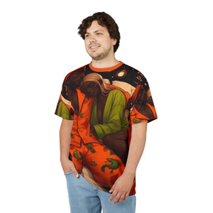 Cozy Pisces Couple's Unisex Cut & Sew Tee - Vivid Love Design