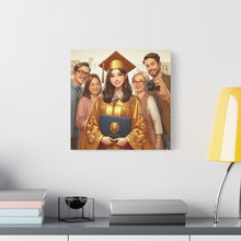 Load image into Gallery viewer, Graduation Canvas Print, Personalized Gift, Graduation Decor, Student Artwork, Wall Art for Celebrations
