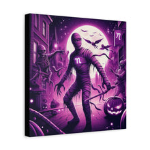 Load image into Gallery viewer, Halloween Wall Art, Spooky Canvas, Gothic Home Decor, Haunted House Decor, Mummy Artwork, Creepy Wall Hanging
