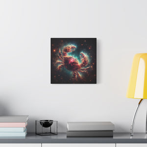 Cosmic Crab Canvas Wall Art, Nebula Art Print, Home Decor, Astrological Gift, Galactic Art Piece, Space-Themed Decoration