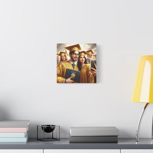 Graduation Celebration Canvas Wall Art, Perfect Gift for Graduates, Home Decor, Graduation Party Decor, Unique Graduation Memory