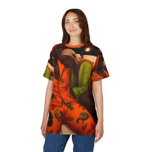 Cozy Pisces Couple's Unisex Cut & Sew Tee - Vivid Love Design