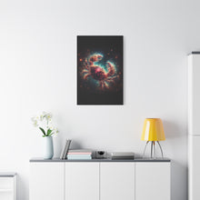 Load image into Gallery viewer, Cosmic Crab Canvas Wall Art, Nebula Art Print, Home Decor, Astrological Gift, Galactic Art Piece, Space-Themed Decoration
