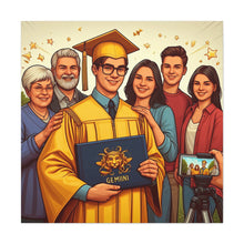 Load image into Gallery viewer, Graduation Canvas Wall Art, Family Celebration Decor, Gift for Graduates, Home Decoration, Personalized Memory
