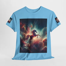 Load image into Gallery viewer, Sagittarius Galactic Unicorn Tee - Unisex Cotton T-Shirt for Cosmic Lovers, Fantasy Fans, Trendy Apparel, Astral War Merch, Gift for All Occasions
