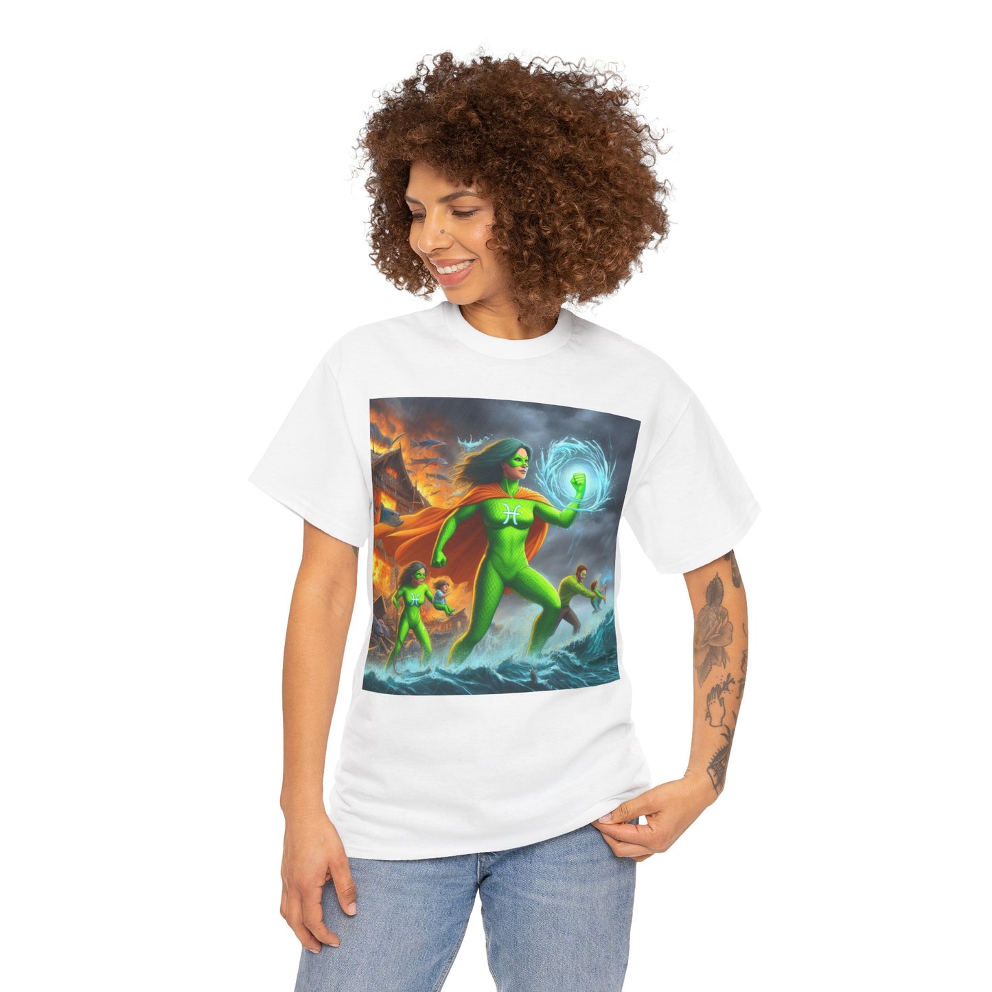 Pisces Mother's Day (3) Unisex Heavy Cotton Tee