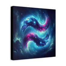 Load image into Gallery viewer, Galaxy Aquarius Wave Canvas Art, Modern Home Decor, Cosmic Wall Art, Unique Gift, Space Lovers
