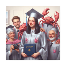 Load image into Gallery viewer, Cancer Zodiac Graduation Canvas Art, Personalized Gift for Graduates, Unique Home Decor, Wall Art, Graduation Gift Idea
