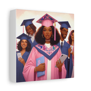 Graduation Wall Art Print, Personalized Canvas, Unique Gift for Grads, Academic Celebration Decor, Student Artwork, Matte Canvas