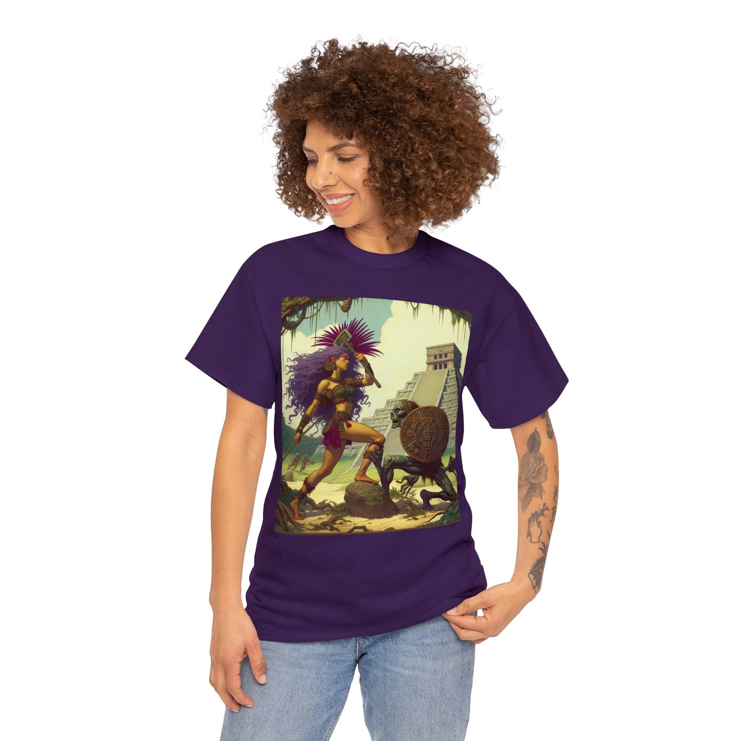 Sagittarius Aztec (F4) Unisex Heavy Cotton Tee