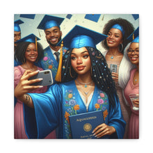 Load image into Gallery viewer, Graduation Celebration Canvas Print, Gift for Graduates, Wall Art for Graduation Parties, Matte Canvas Decor, Unique Grad Gift
