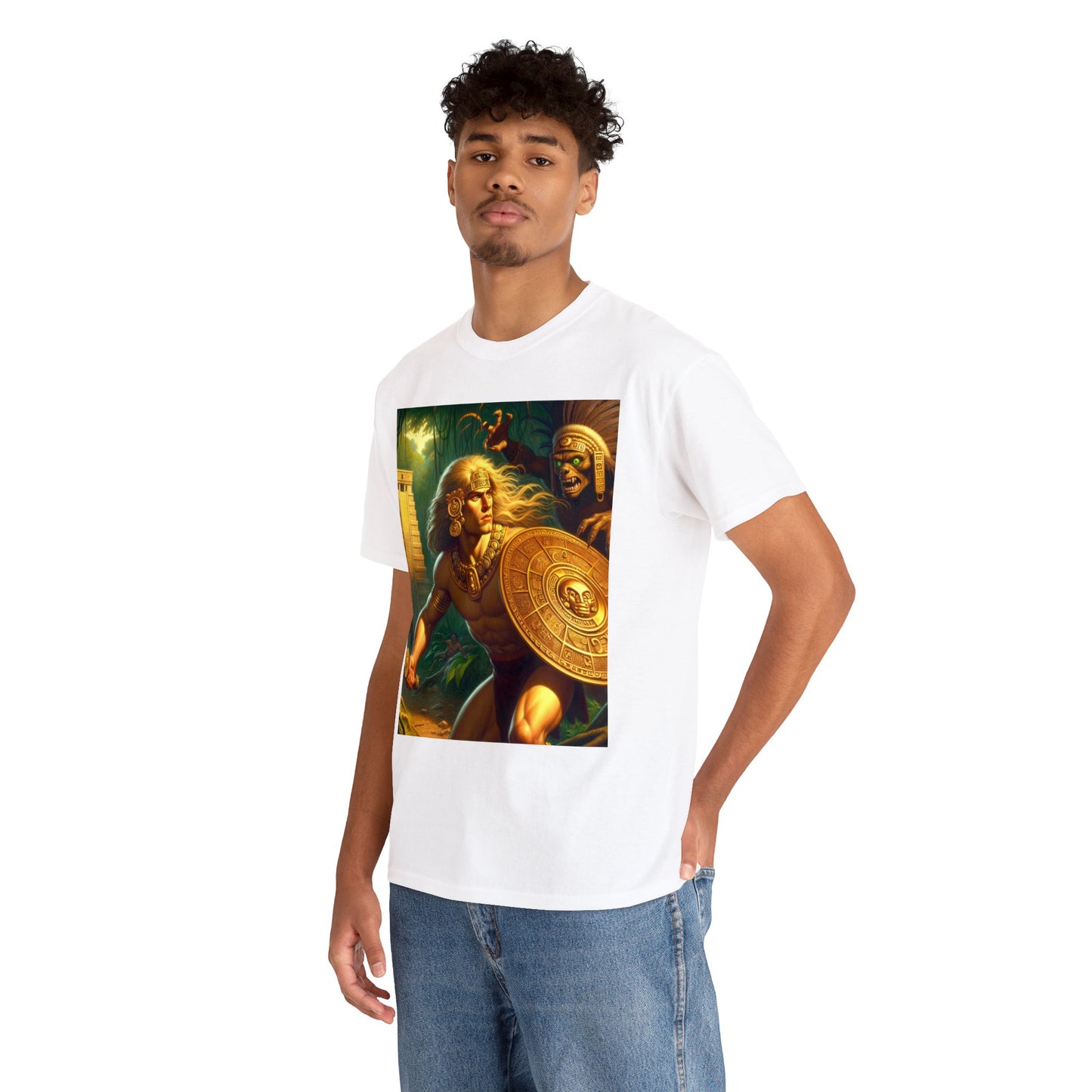 Leo Aztec (4) Unisex Heavy Cotton Tee