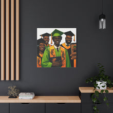 Load image into Gallery viewer, Graduation Canvas Print, Celebratory Artwork for Graduates, Stylish Home Decor, Gift for Graduates, Unique Wall Art
