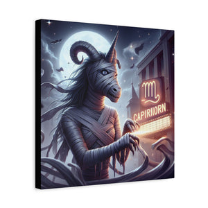 Canvas Print - Halloween Capricorn Astrology Mummy