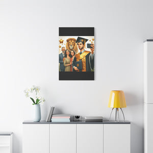 Graduation Canvas Wall Art, Family Celebration, Proud Graduate Gift, Personalized Home Decor, Customizable Art Piece