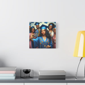 Graduation Celebration Canvas Print, Gift for Graduates, Wall Art for Graduation Parties, Matte Canvas Decor, Unique Grad Gift