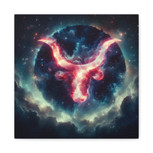 Load image into Gallery viewer, Astrological Taurus Canvas Print | Zodiac Wall Art, Home Decor, Gift for Astrology Lovers, Cosmic Decor, Unique Taurus Art
