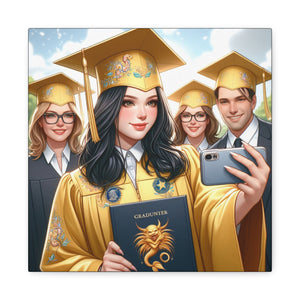 Graduation Canvas Print, Custom Wall Art for Grads, Personalized Home Decor, Graduate Gift, Modern Stretched Canvas, Graduation Celebration