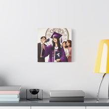Load image into Gallery viewer, Graduation Canvas Art Print, Perfect Gift for Graduates, Wall Decor for Celebration, Home Office Decoration, Unique Graduation Gift
