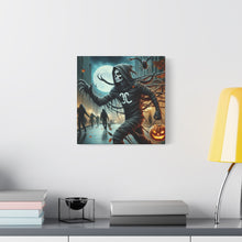 Load image into Gallery viewer, Spooky Halloween Wall Art Canvas, Creepy Decor for Haunted Houses, Trick or Treat Wall Hanging, Frightening Artwork, Seasonal Home Decor
