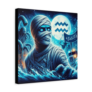 Mummy-Themed Canvas Art, Perfect for Halloween and Spooky Decor, Unique Home Wall Art, Great Gift for Horror Lovers, Halloween Decor