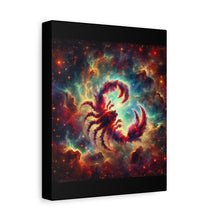 Load image into Gallery viewer, Cosmic Scorpio Canvas Art, Zodiac Wall Decor, Celestial Home Decor, Scorpio Gift, Astrology Wall Art
