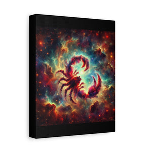 Cosmic Scorpio Canvas Art, Zodiac Wall Decor, Celestial Home Decor, Scorpio Gift, Astrology Wall Art
