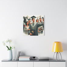 Load image into Gallery viewer, Graduation Canvas Print, Gift for Grads, Wall Art for Celebrations, Proud Graduate Decor, Customizable Artwork
