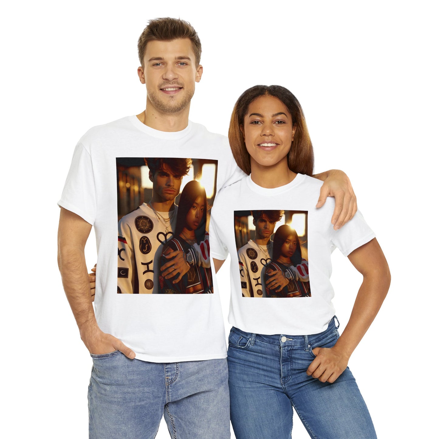 Unisex Virgo Couple (2) Heavy Cotton Tee