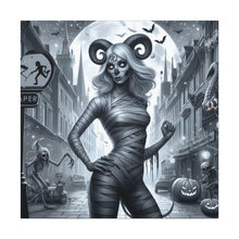 Load image into Gallery viewer, Canvas Print - Halloween Capricorn Astrology Mummy
