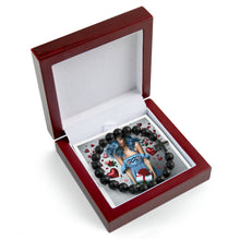 Load image into Gallery viewer, My Aquarius Valentine (3) Cross Bead Bracelet
