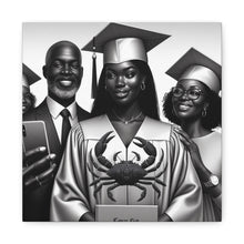 Load image into Gallery viewer, Graduation Family Canvas Art, Graduation Gift, Wall Decor, Education Celebration, Black History Month, Motivational Art
