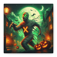 Load image into Gallery viewer, Spooky Halloween Wall Art Canvas, Mummy Decor for Fall, Halloween Party Decoration, Frightening Home Decor, Unique Gift Idea

