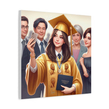 Load image into Gallery viewer, Graduation Canvas Art, Personalized Gift, Wall Decor, Student Art, Custom Framed Print, Graduation Celebration Decor
