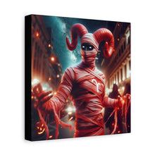 Load image into Gallery viewer, Halloween Themed Canvas Art, Spooky Decor, Unique Wall Hanging, Haunted House Artwork, Gift for Halloween Lovers, Fright Night Decor
