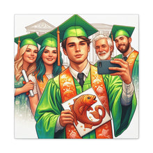 Load image into Gallery viewer, Graduation Canvas Print, Customizable Wall Art, Gift for Graduates, Celebration Decor, High School Graduation
