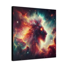 Load image into Gallery viewer, Cosmic Lion Canvas Art, Galaxy Decoration, Home Decor, Inspirational Wall Art, Gift for Lion Lovers, Space Art Print
