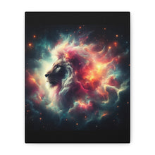 Load image into Gallery viewer, Cosmic Lion Canvas Wall Art, Abstract Lion Decor, Celestial Prints, Space Animal Artwork, Dreamy Home Decor
