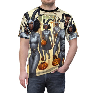 Capricorn Halloween (2) Unisex Cut & Sew Tee (AOP)