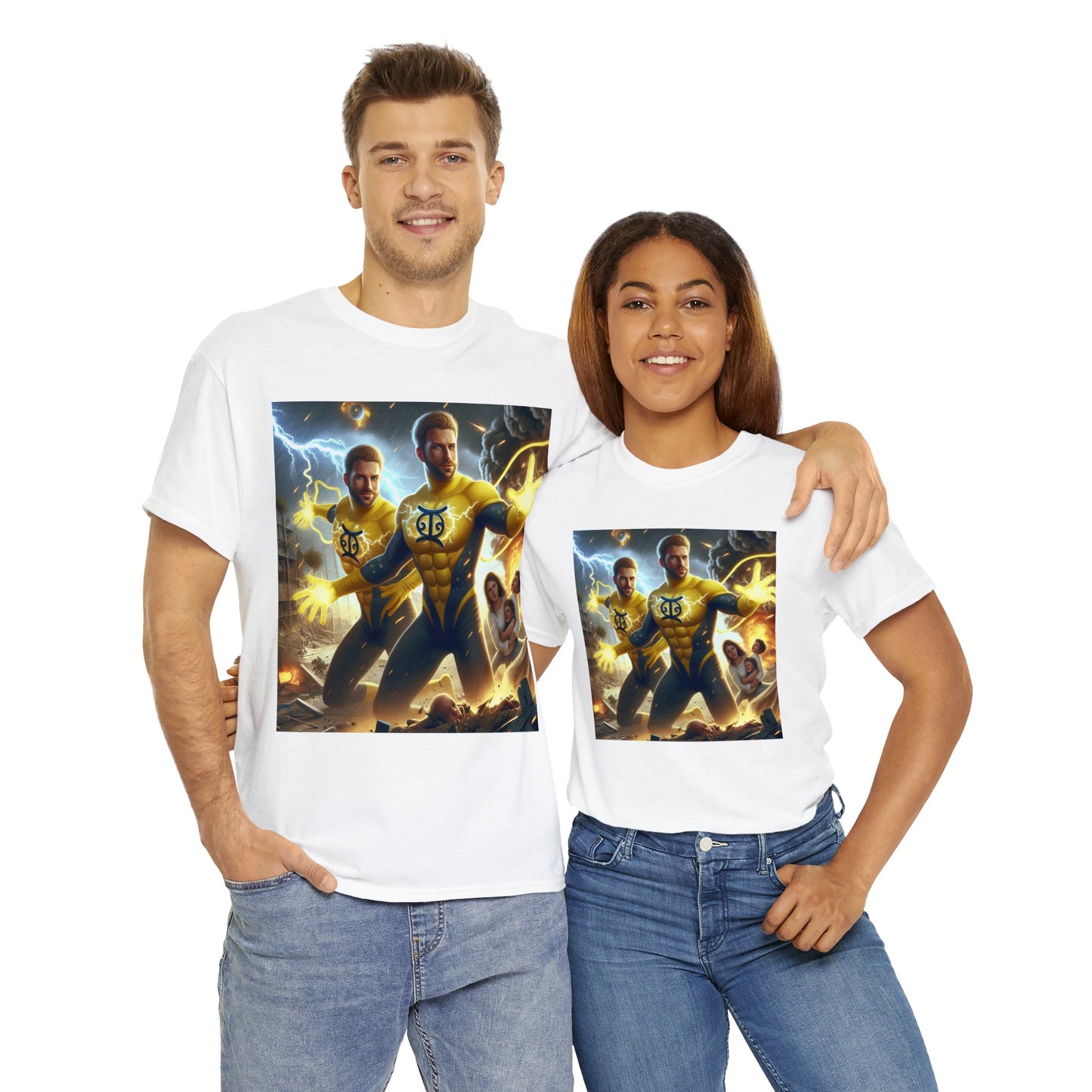 Gemini Father's Day (2) Unisex Heavy Cotton Tee