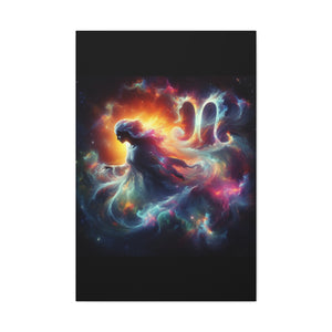 Galactic Zodiac Virgo Canvas Art, Astrology Decor, Horoscope Wall Art, Cosmic Home Decor, Celestial Gift for Space Lovers