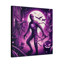 Load image into Gallery viewer, Halloween Wall Art, Spooky Canvas, Gothic Home Decor, Haunted House Decor, Mummy Artwork, Creepy Wall Hanging
