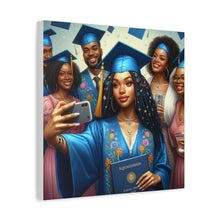 Load image into Gallery viewer, Graduation Celebration Canvas Print, Gift for Graduates, Wall Art for Graduation Parties, Matte Canvas Decor, Unique Grad Gift
