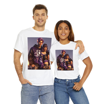 Unisex Sagittarius Couple (4) Heavy Cotton Tee