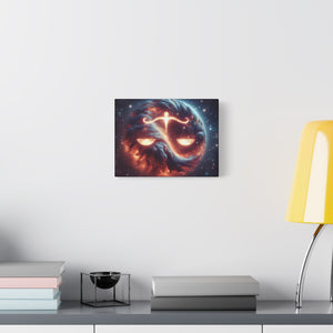 Cosmic Balance Wall Art, Celestial Scales Canvas, Astrology Decor, Universe Inspired Home Decor, Gift for Libra Enthusiasts