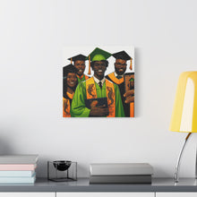 Load image into Gallery viewer, Graduation Canvas Print, Celebratory Artwork for Graduates, Stylish Home Decor, Gift for Graduates, Unique Wall Art
