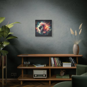 Cosmic Lion Canvas Wall Art, Abstract Lion Decor, Celestial Prints, Space Animal Artwork, Dreamy Home Decor