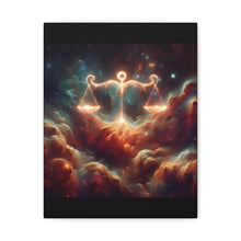 Load image into Gallery viewer, Celestial Libra Canvas Art, Zodiac Decor for Astrology Lovers, Modern Wall Art, Cosmic Balance Artwork, Gift for Libra Sign
