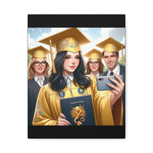 Load image into Gallery viewer, Graduation Canvas Print, Custom Wall Art for Grads, Personalized Home Decor, Graduate Gift, Modern Stretched Canvas, Graduation Celebration
